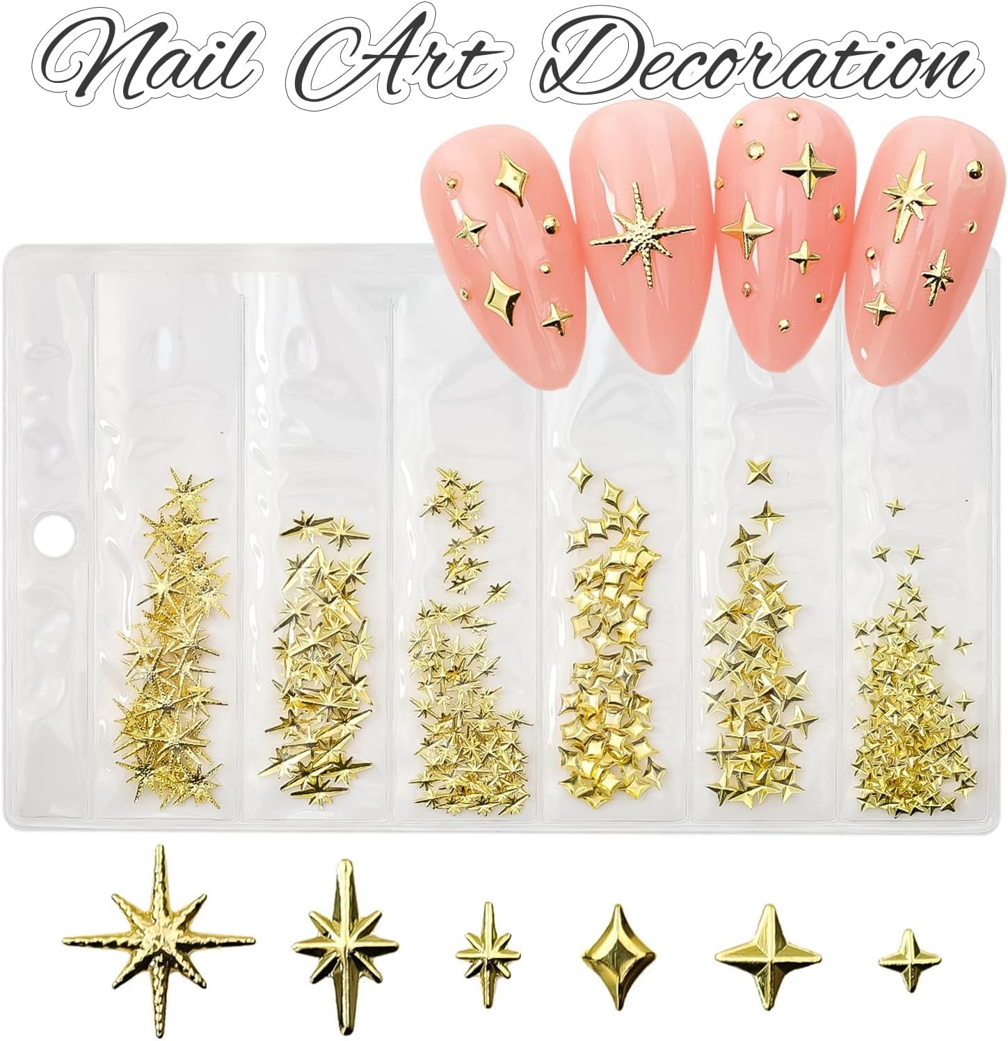 400 Stück Stern Nail Charms Gold Silver, Charms Nägel Zubehör, Nagel Deko, Nail Art Zubehör, Nagel Charms, Nagel Steine, Nail Design, Charms Für Nägel