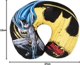 DC Comics Weiches Batman-Auto-Reise-Nackenkissen, Kindersicherheit, Komfort, Superheld, Fledermaus-Mann, Cuscino Da Viaggio Auto, Hellblau, Einheitsgröße. Reisekissen Naty Shop