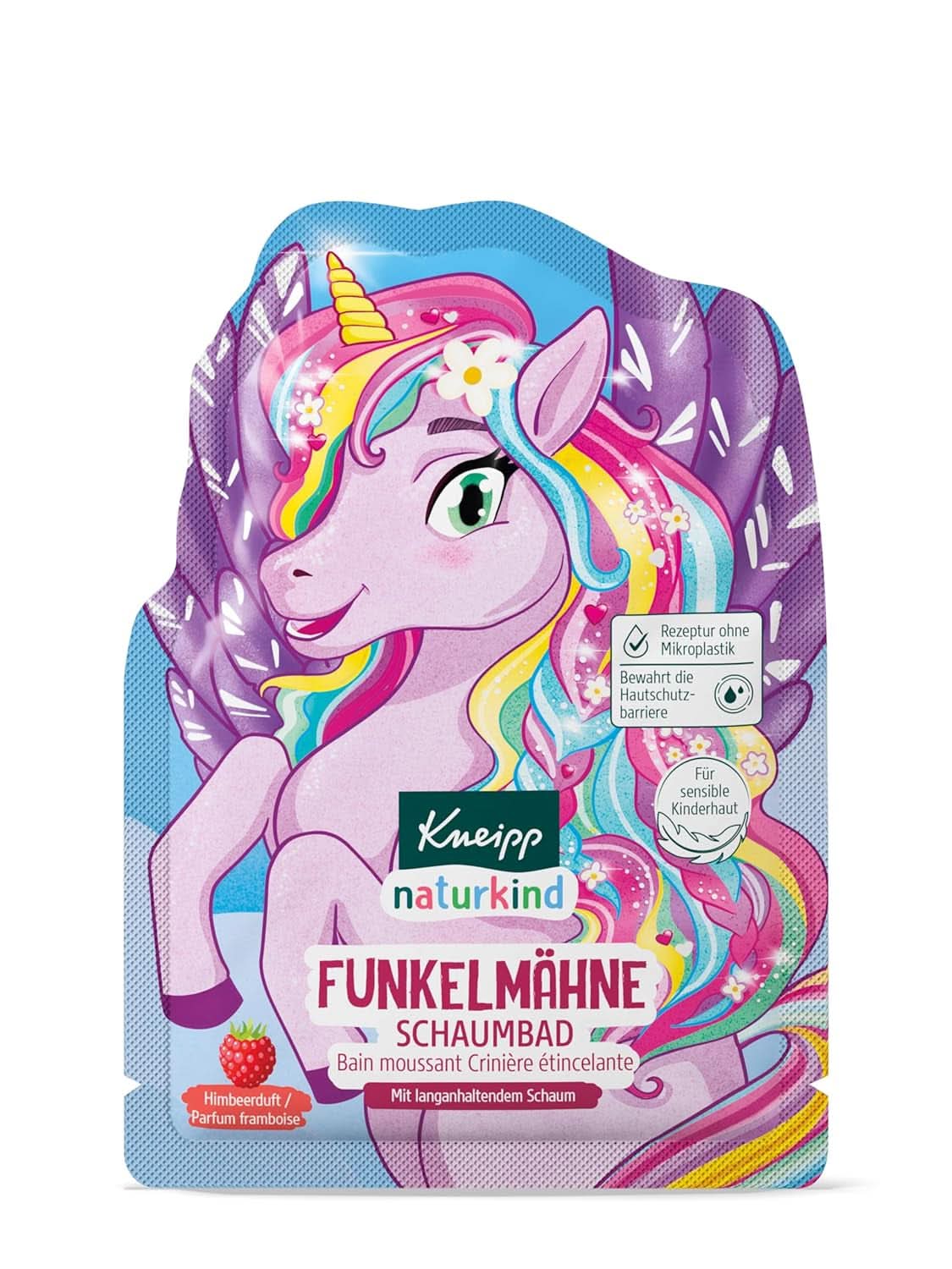 Kneipp Naturkind, Einhorn-Badezusatz für Kinder mit Himbeergeschmack und pflegendem Jojobaöl, 40 ml Dusche und Bad Naty Shop