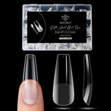 Modelones Nagelspitzen 510 Stück – Full-Cover-Nagelspitzen-Set, Gel-Spitzen-Set, vorpolierte PMMA-Harz-Nagelspitzen, künstliche Nägel zum Aufkleben von Nagelkunst-DIY, kurzes Squoval