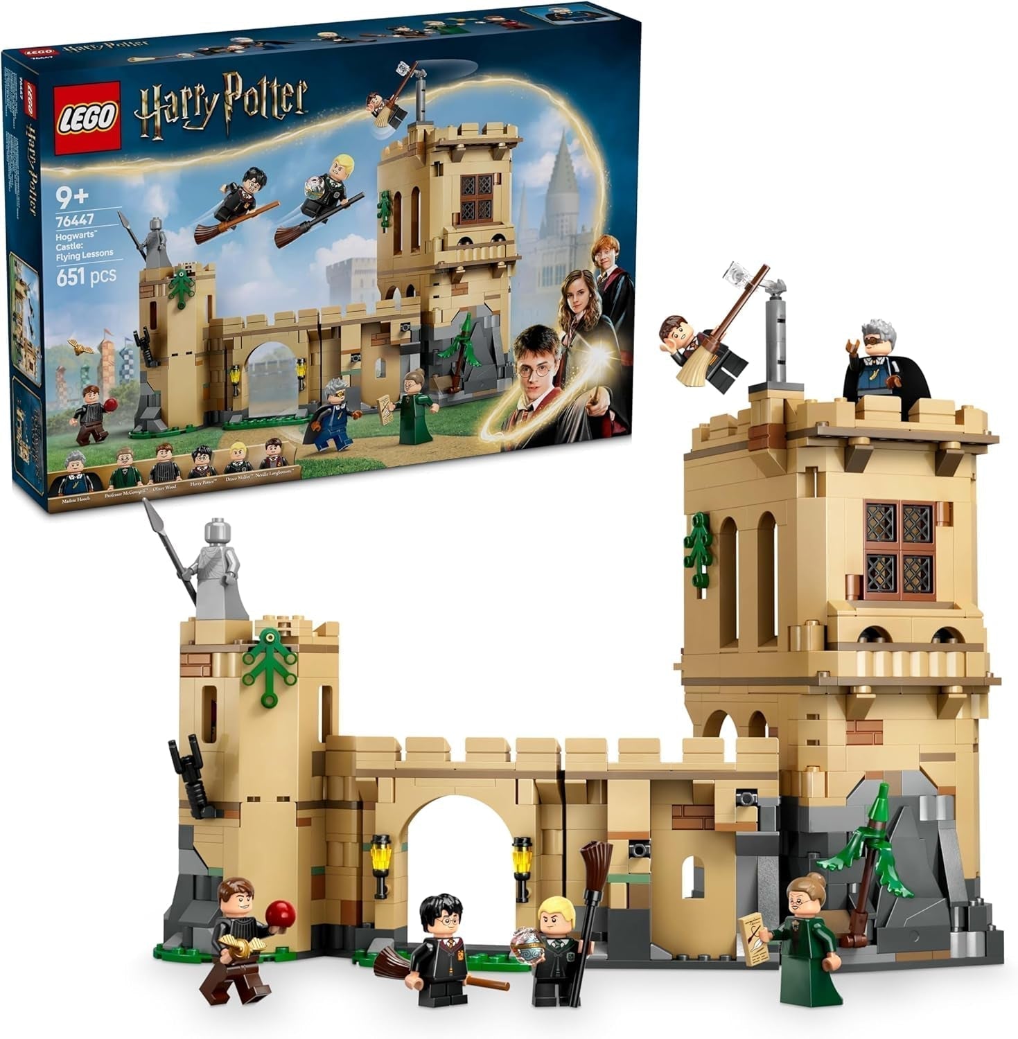 Schloss Hogwarts LEGO Harry Potter: Flugstunden Abenteuerspielset mit 6 sammelbaren Minifiguren, darunter Draco Malfoy und Professor McGonagall Rollenspielset für Jungen und Mädchen ab 9 Jahren 76447 Bausets Besuche den LEGO-Store Standardtitel