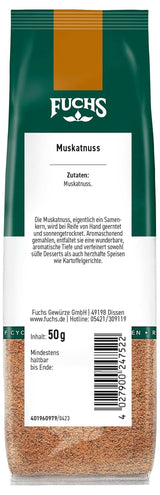 Fuchs - Gemahlene Muskatnuss, 50 Gramm Condimente Naty Shop