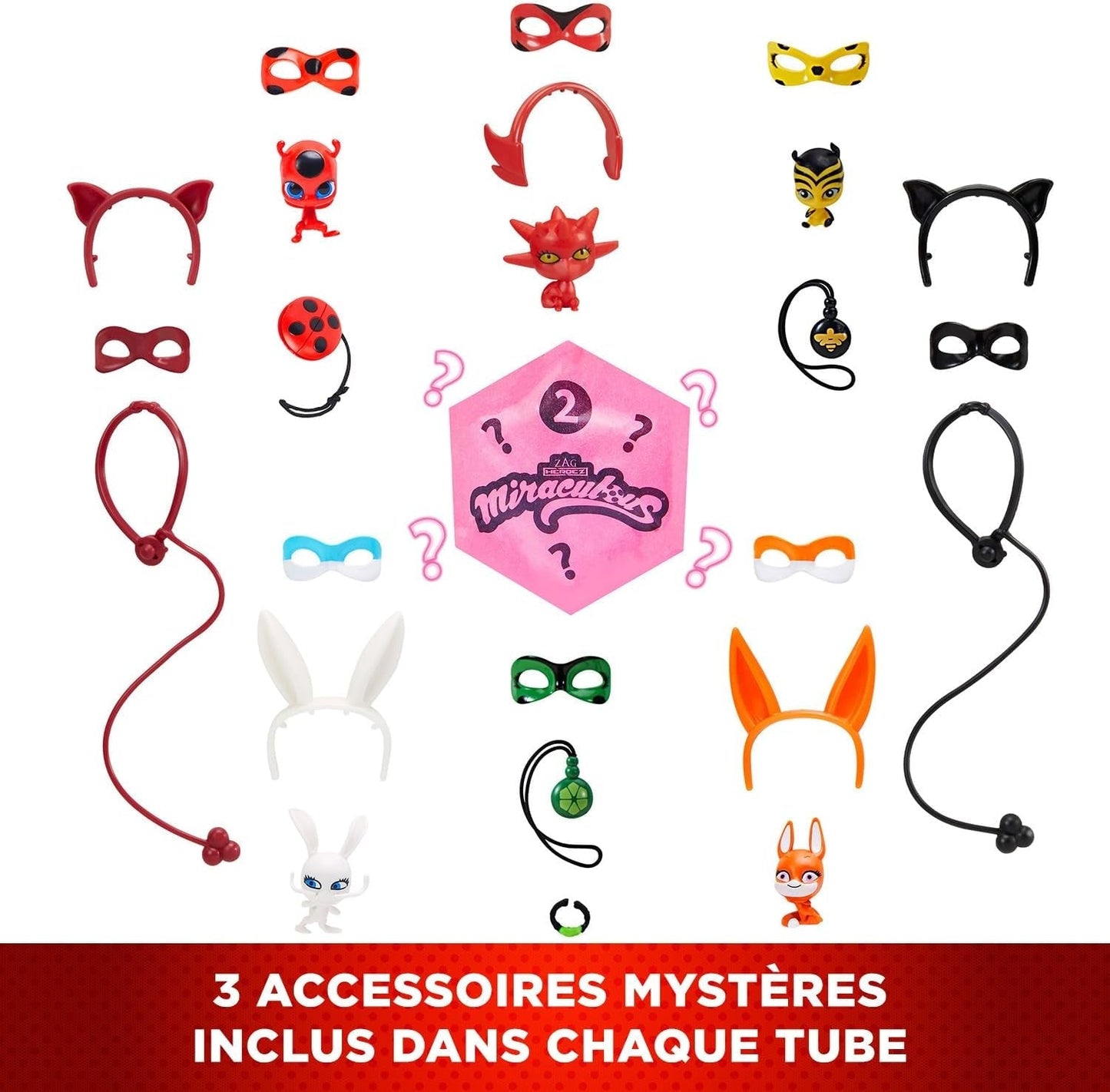 Bandai – Miraculous Ladybug – Puppe Marinette Farbwechsel-Überraschung – Miraculous-Gliederpuppe, 26 cm + 3 Überraschungen – zufälliges Modell – P50390 Puppen Naty Shop