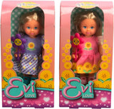 Simba Evi Love Flowers, sortiert, 2 Variationen. Nur EIN Artikel wird versendet. Puppe in einem niedlichen Blumenkleid mit Blume, 12 cm große Spielpuppe ab 3 Jahren
