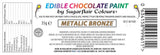 Lebensmittelfarbe Sugarflair Chocolate Lebensmittelfarbe für Schokolade, metallische Bronze – Farbige Bio-Kakaobutter, Schokoladenfarbe zum Färben von Schokolade, Pralinen – 35 g