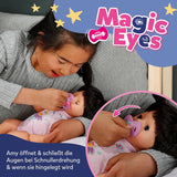 BABY Born Amy – 36 cm große Puppe – Babypuppe mit 7 Funktionen für Kleinkinder ab 1 Jahr – Funktioniert ohne Batterien – Inklusive Zubehör und Matratze