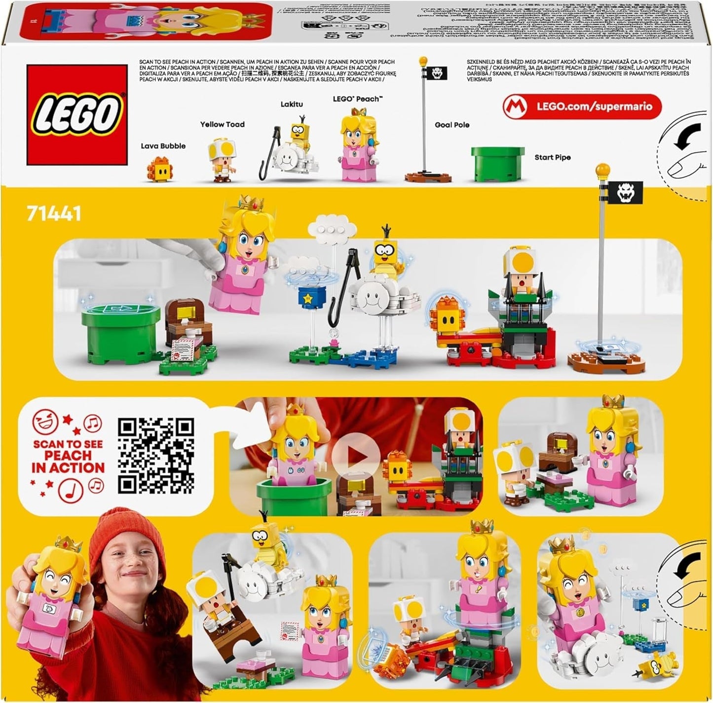 LEGO Super Mario Adventures mit interaktivem Pfirsich, Kinderspielset mit gelber Kröte, Nintendo-Geschenk für Jungen, Mädchen und alle Spieler ab 6 Jahren 71441 Bausets Besuchen Sie den LEGO-Store