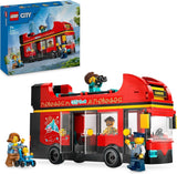 LEGO City Doppeldeckerbus, Doppeldecker-Spielzeugbus, Fahrzeugset für Mädchen und Jungen ab 7 Jahren, enthält 5 Figuren, darunter ein Baby im Kinderwagen 60407 Bausätze Besuche den LEGO-Store Standardtitel