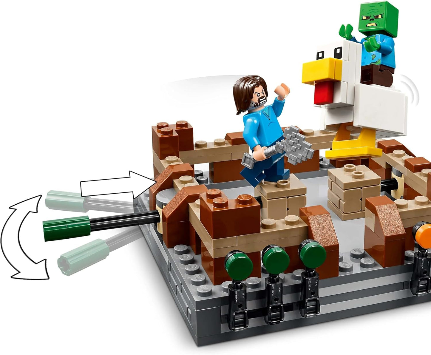 LEGO Minecraft Forest Manor mit Boxring – Gamer-Set mit Zombies und Oberborst – Interaktives Bauspielzeug mit Ausrüstung und Schienen – Geschenk für Jungen und Mädchen ab 10 Jahren – 21272 Bausets Besuchen Sie den LEGO-Store