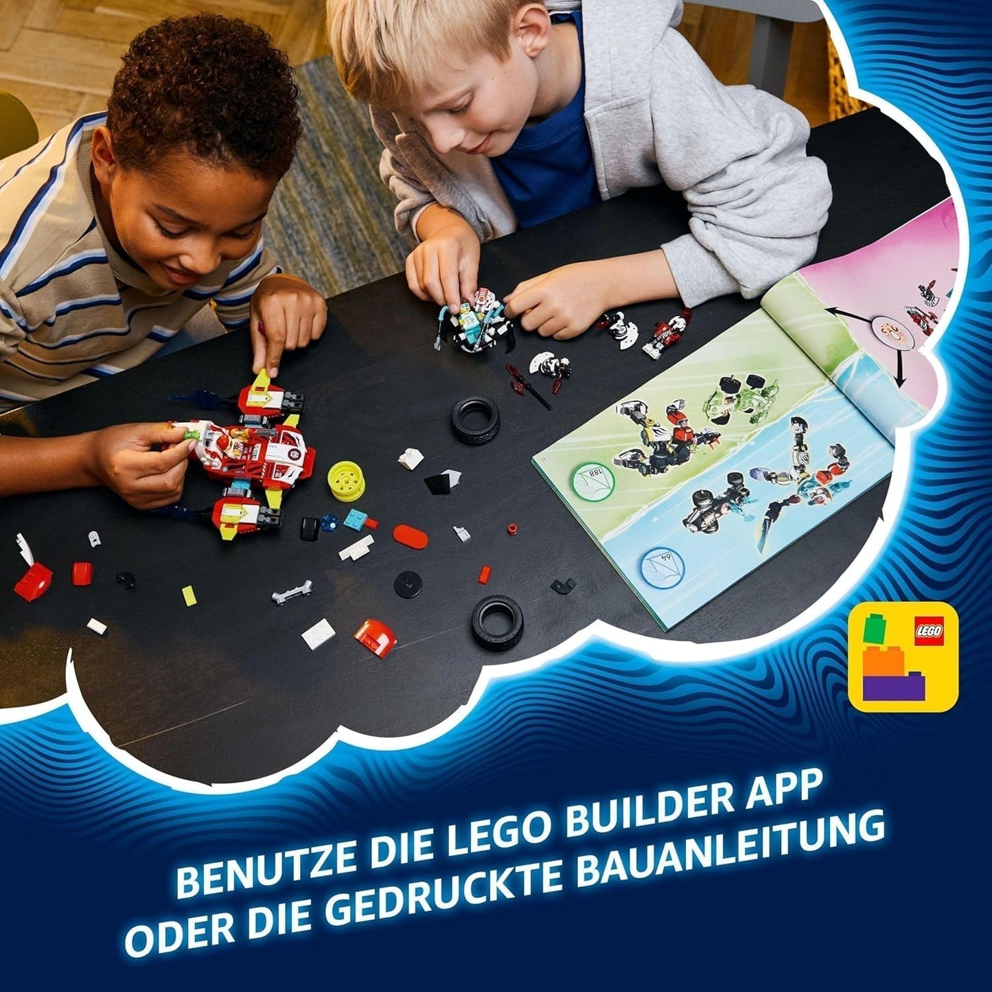 LEGO Dreamzzz Coopers Tiger-Mech und Zeros Hot Rod-Auto, Spielzeugauto für Kinder, Geschenk für 9-jährige Jungen und Mädchen, 2-in-1-Spielset mit Mech und Minifiguren 71497 Bausets Besuchen Sie den LEGO-Store