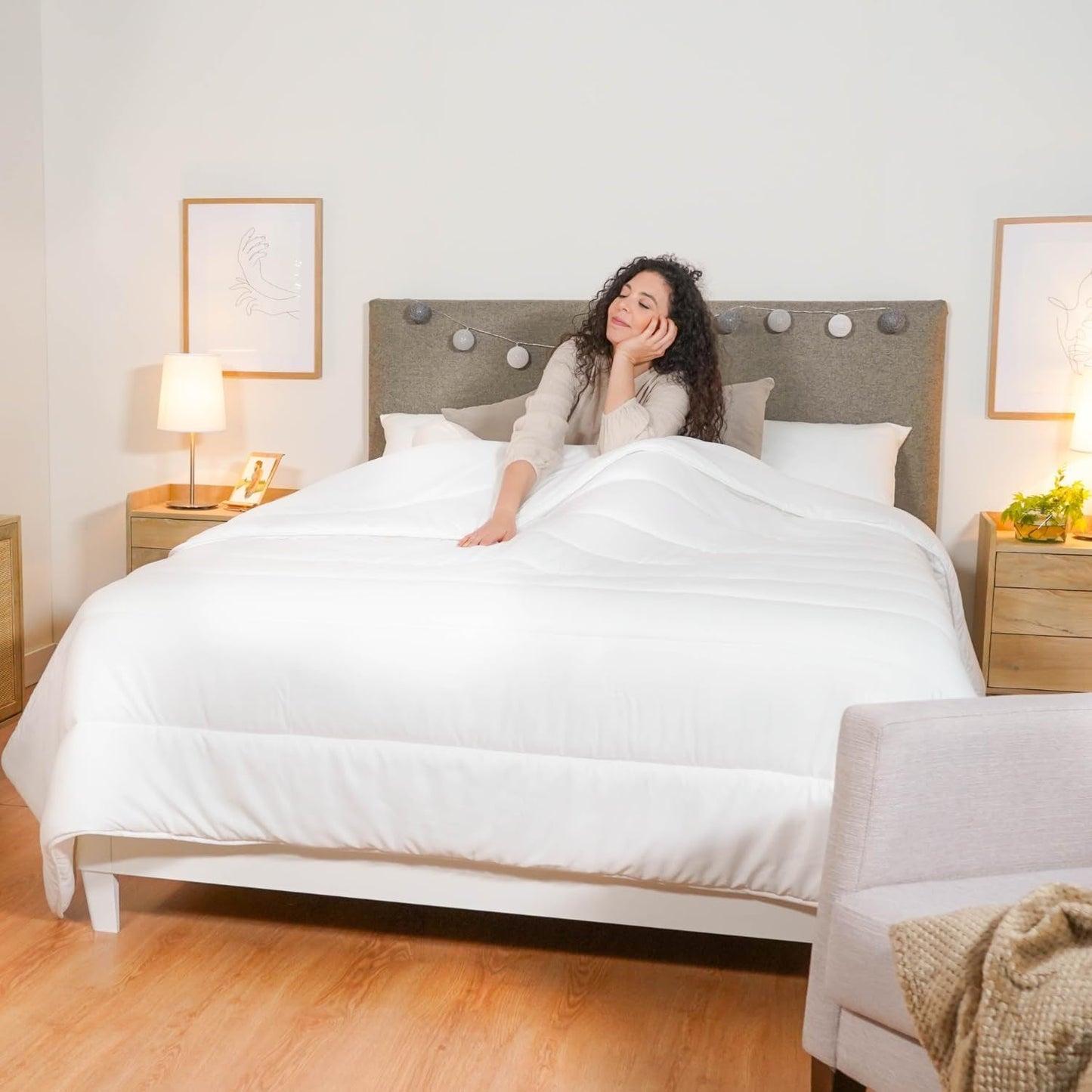 Pikolin Home – Anpassbares Laken aus 100 % Baumwolle, atmungsaktiv, langlebig und widerstandsfähig. Steppdecken und Steppdecken Naty Shop