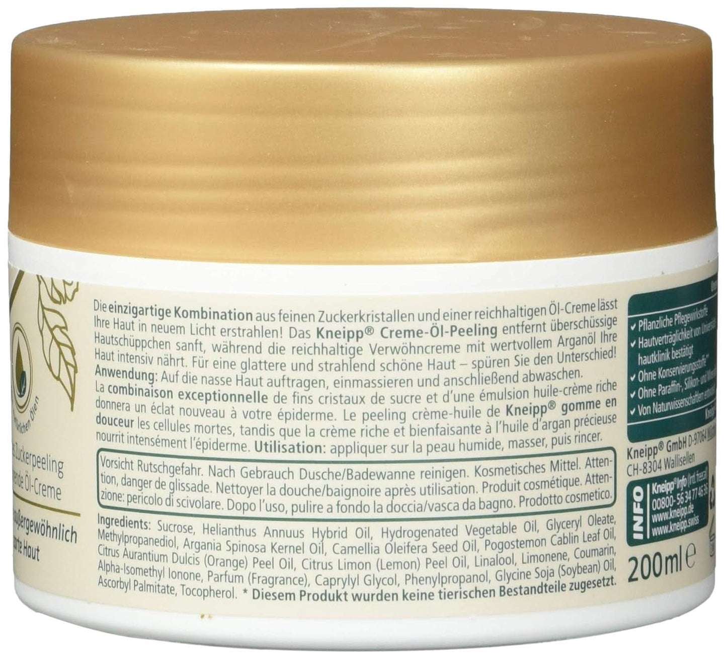 Kneipp Verwöhncreme-Ölpeeling, 200 ml Kosmetik und Schönheit Naty Shop