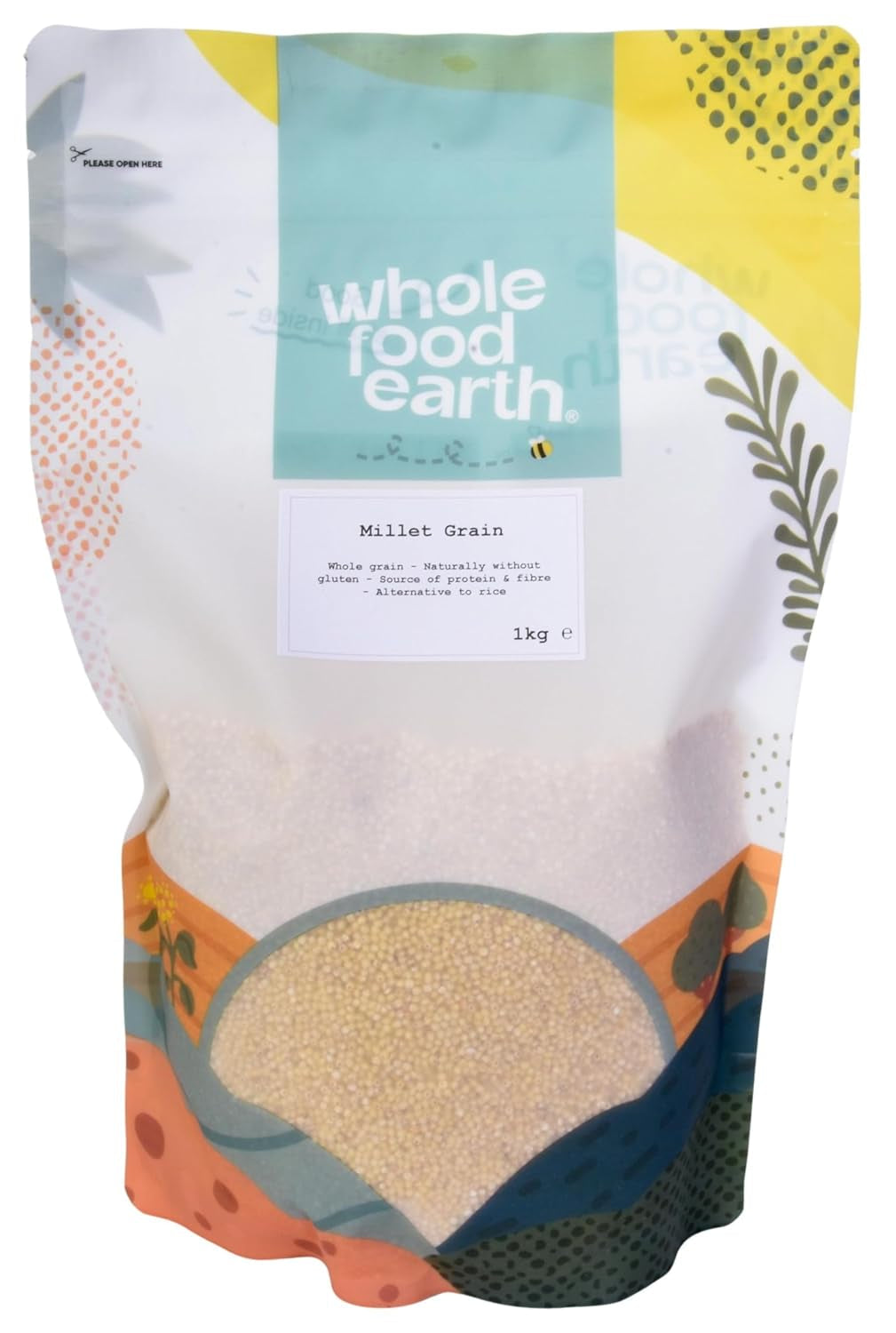 Erdvollkornhirse – gentechnikfrei – natürlich – vegan – milchfrei – ohne Zuckerzusatz – 1 kg