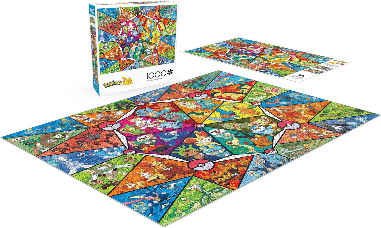 Buffalo Games – Pokemon – Buntglas-Starter – Puzzle 1000 Teile Puzzle Naty Shop
