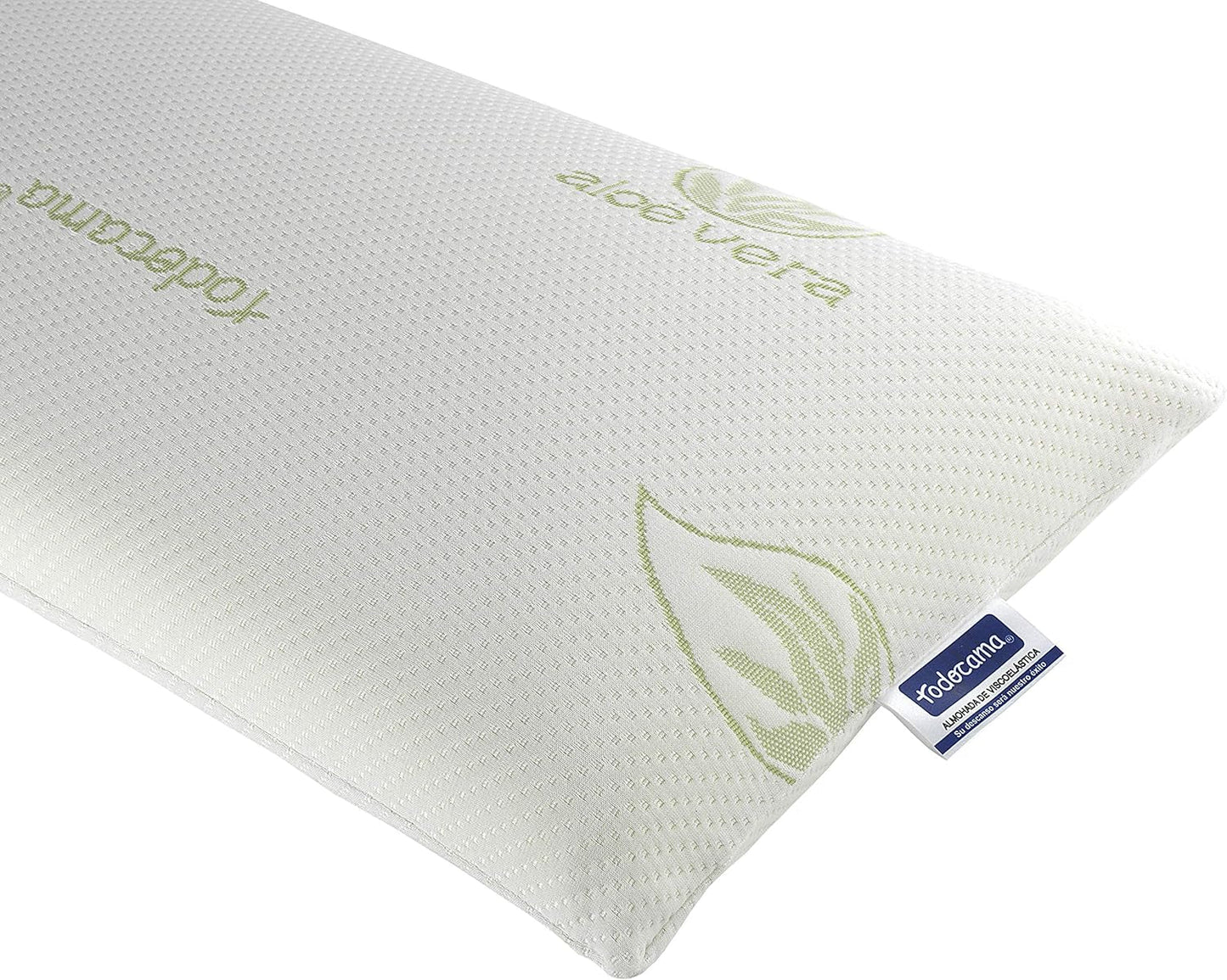 Todocama Todolit viskoelastisches Aloe Vera Plus Kissen, grün, 2 Stück, 75 cm Naty Shop Standardkissen