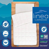 Allnights - Leichte Komfortbettdecke 135X200 100 % neue Federn und Daunen, für Allergiker geeignet, waschbar bis 60°C, hergestellt in Deutschland Bettdecken und Steppdecken Naty Shop