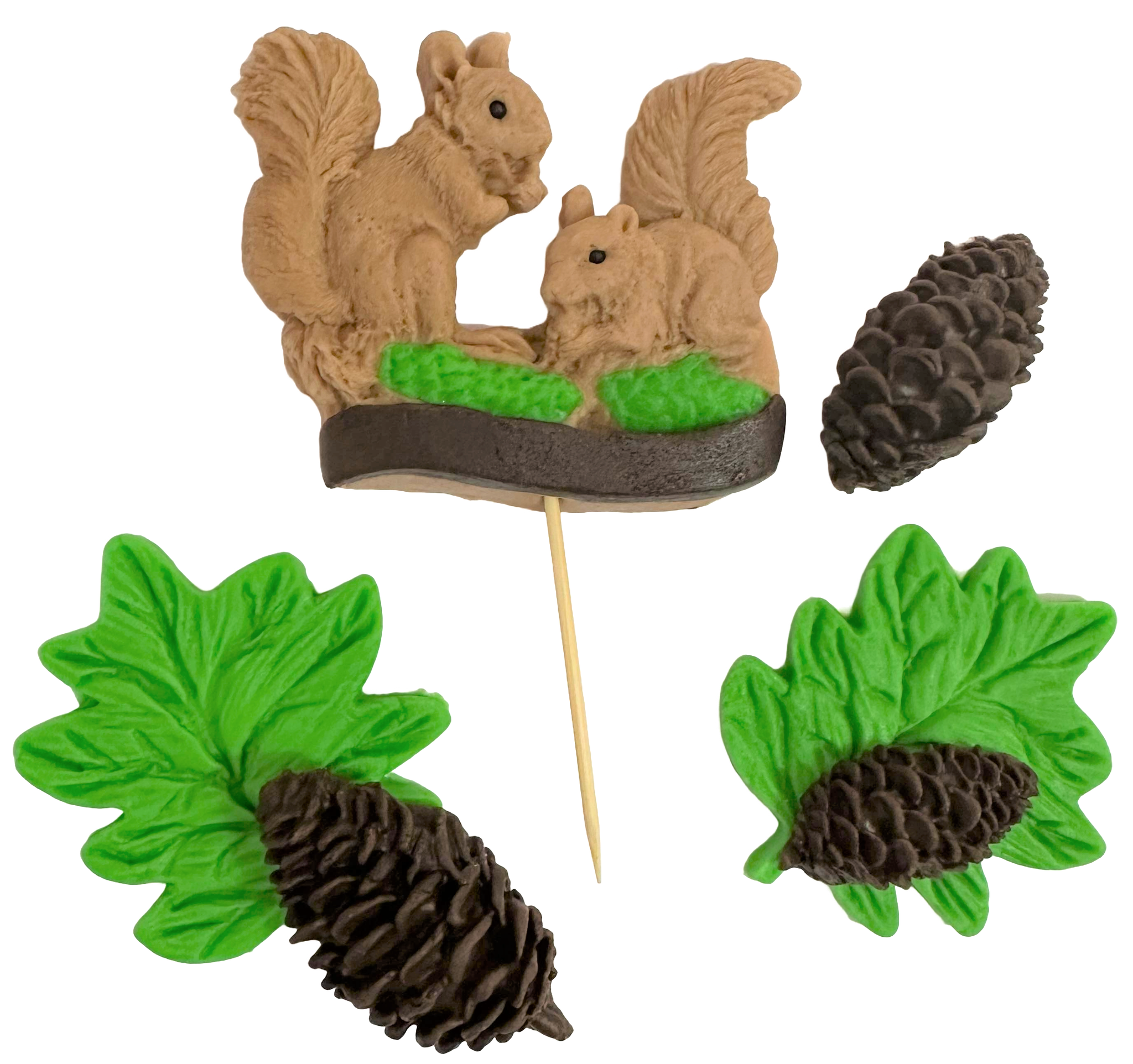 Set mit 6 essbaren Zuckerdekorationen, Sverite Sugar Paste Dekorationen Nati Shop