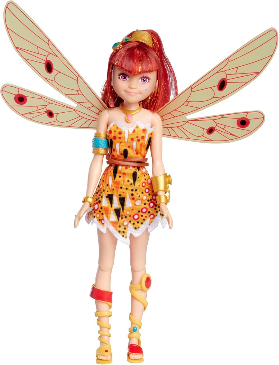 Simba Mia and Me Yuko-Puppe, Elfe mit Flügeln und beweglichen Beinen, 3 Haarspangen, 3 Armbänder und Halsketten, 23 cm, ab 3 Jahren