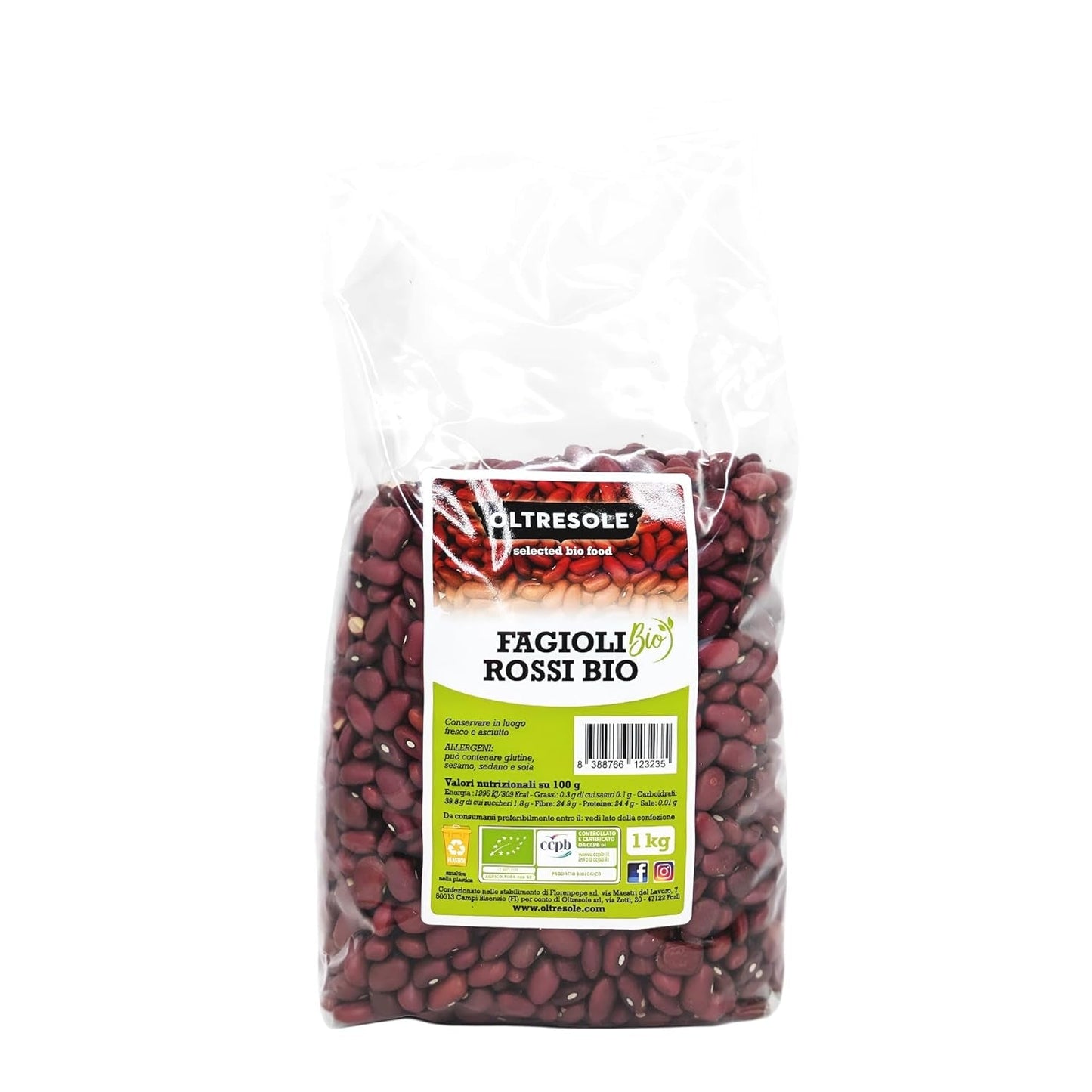 Bio-Rotbohnen 1 kg, getrocknete Bio-Hülsenfrüchte aus kontrolliertem Anbau, reich an Proteinen und Mineralstoffen, ideal für kalorienarme, vegane und vegetarische Ernährung