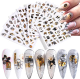 GZMAYUEN 12 Farben Französische Nagelaufkleber, 3D-Nagelaufkleber mit französischem Farbverlauf, selbstklebendes Nageldesign, Nagelzubehör