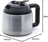 SYBF-CM025 Heißkaffeemaschine, Edelstahl, 1,2 Liter, Edelstahl