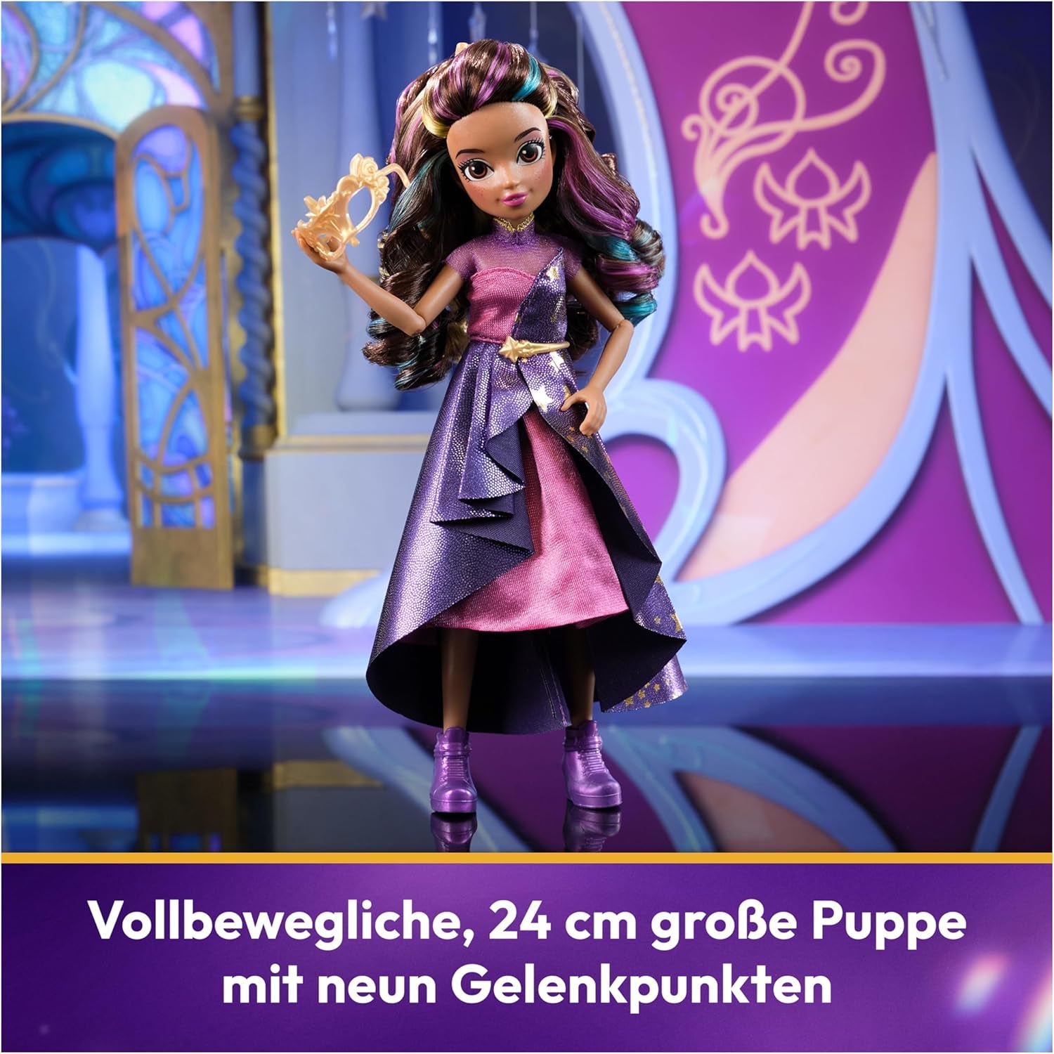 Unicorn Academy Deluxe Maskenball Sophia – 24 cm große Puppe aus der beliebten Netflix-Serie mit 2 Outfits, klassischer Verkleidung und Rollenspiel, ab 4 Jahren Naty Shop Dolls
