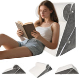 Verstellbares Keilkissen für Bett, Lesekissen für Bett und Couch, Schaumstoff-Refluxkissen, Rückenkissen, Schlafapnoe, Lesen, Schlaferhöhung, Beinkissen, Rückenschmerzen, Schnarchen
