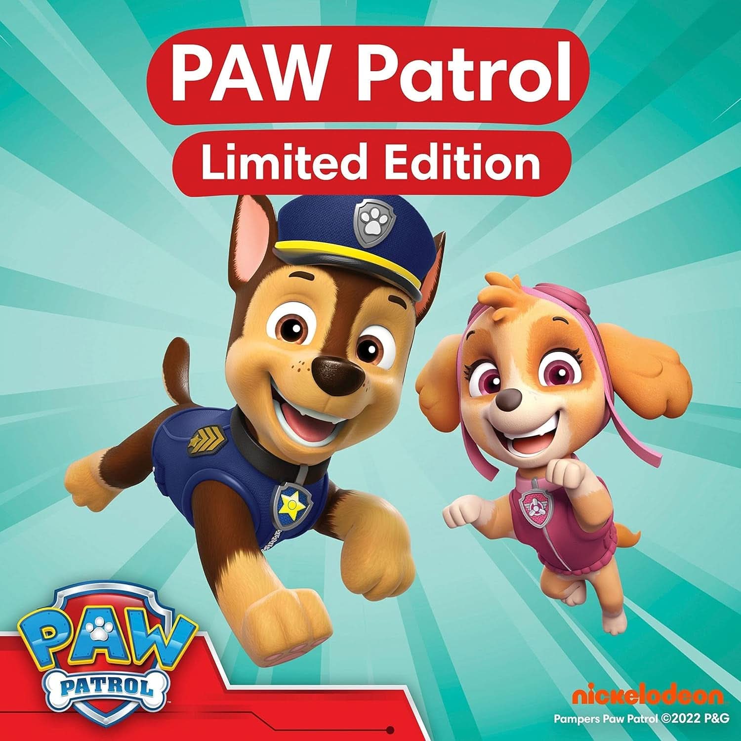 Pampers Windeln Paw Patrol Pants Größe 5 (12-17 kg) Baby-Dry, Junior mit Stop-and-Protect-Tasche, MONATLICHE BOX, 160 Windeln Naty Shop