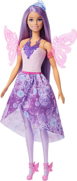 Barbie-Puppen-3-in-1-Spielset mit 8 Zubehörteilen, darunter Meerjungfrauenschwanz, Feenflügel, königliche Halsketten, Schuhe und mehr für mehr als 10 verschiedene Looks, JCP74
