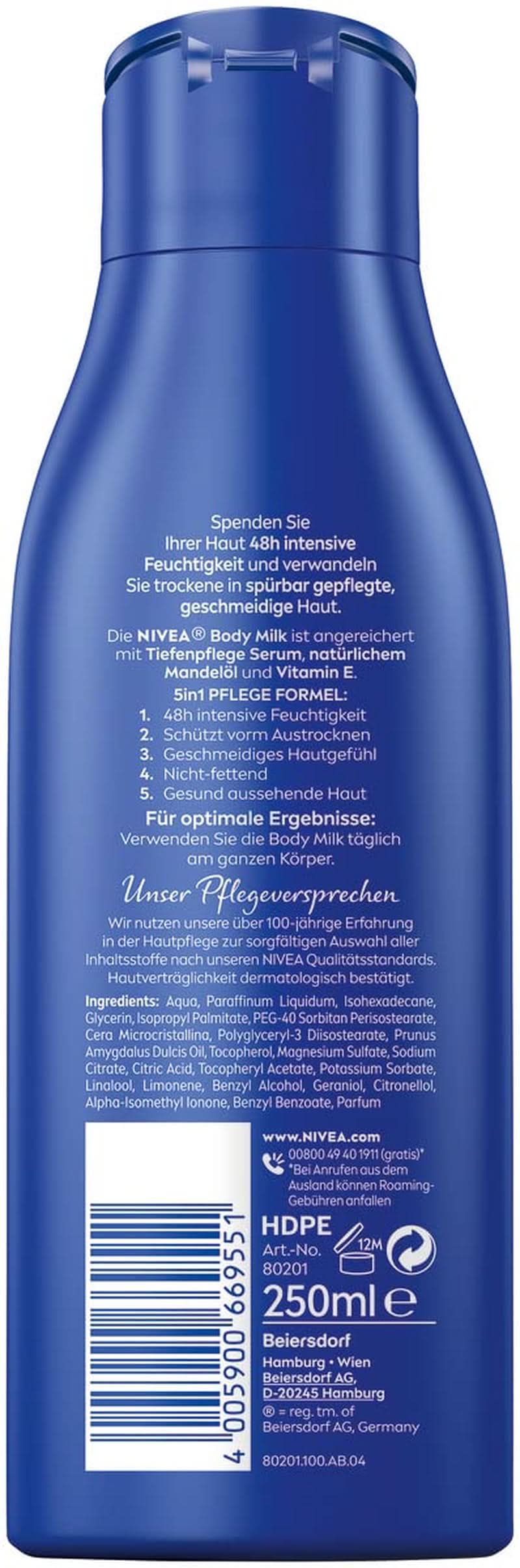 NIVEA Reichhaltige Körpermilch, 250 ml Kosmetik und Schönheit Naty Shop