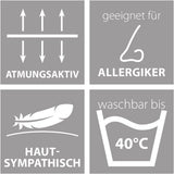 Traumnacht Green Basic Kissenset bestehend aus zwei Kissen 80 x 80 cm, Öko-Tex zertifiziert, produziert nach dem deutschen Qualitätsstandard Naty Shop Standardkissen