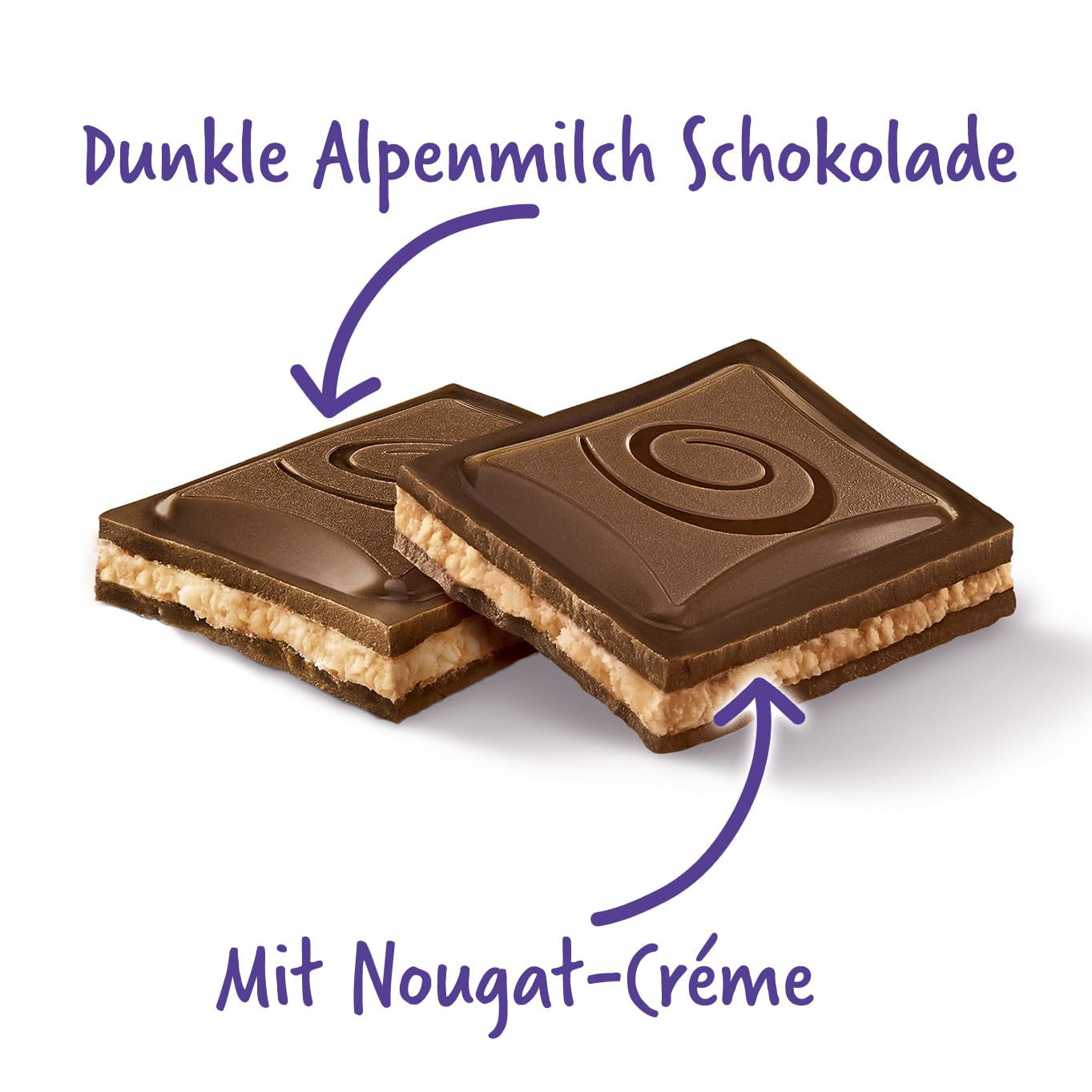 Milka Black Milk – Alpine Zartbitterschokolade mit Milch- und cremiger Nougatfüllung – 85g (5er Pack)