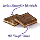 Milka Black Milk – Alpenschwarze Schokolade mit Milch- und cremiger Nougatfüllung – 85g