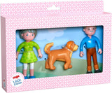 HABA 306147 – Little Friends Spielset Großeltern, flexible Puppen und Tiere ab 3 Jahren, mehrfarbig