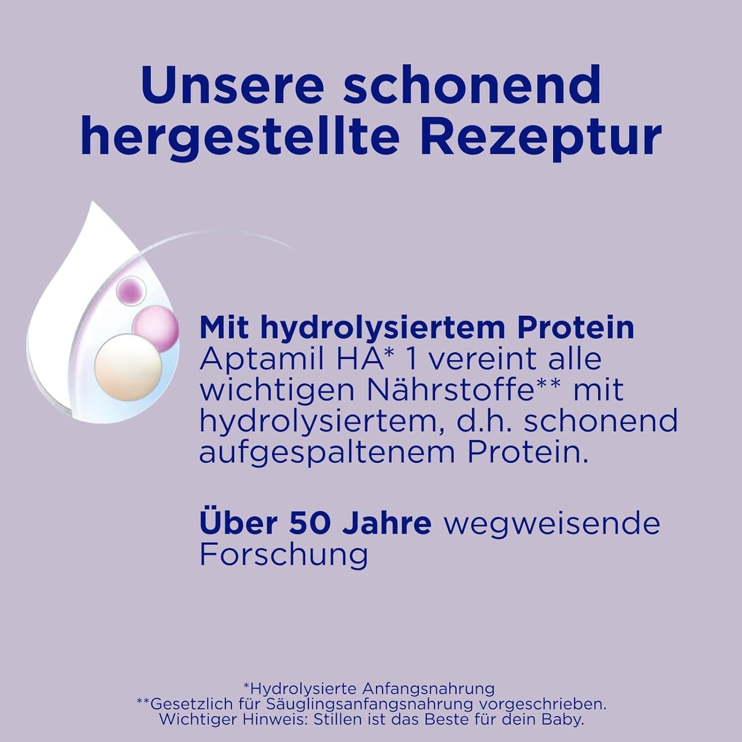 Aptamil HA 1 - Säuglingsnahrung ab der Geburt, mit DHA, laktosefrei, palmölfrei, Babynahrung, Milchpulver, 1 x 800 g