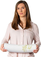 Milliard Viscoschaum-Nackenrolle mit waschbarem Bezug, Öko-Tex-zertifiziert, mittlerer Härtegrad, 10 x 43 cm, perfekt für Allergien, Reisekissen, rundes Nackenkissen, Positionierungsrolle, Knierolle, orthopädische Nackenkissen, Naty Shop