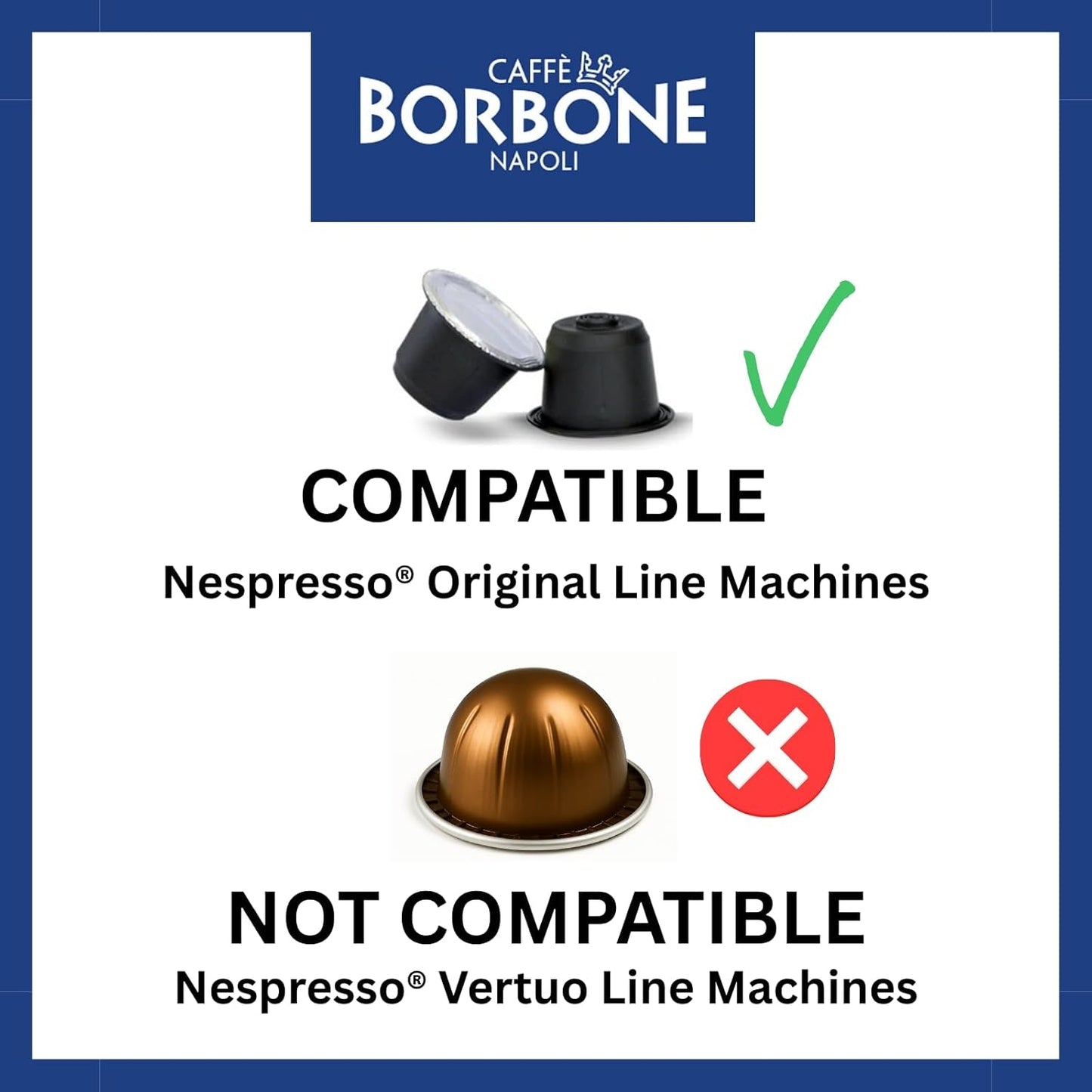 Caffè Borbone Respresso, blaue Kaffeemischung – 100 Kapseln – kompatibel mit Nespresso®* Haushalts-Espressomaschinen