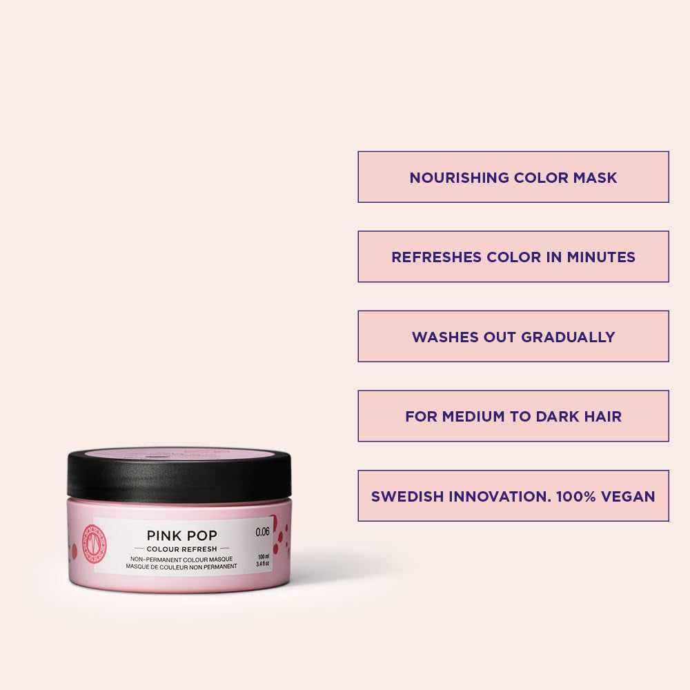 Maria Nila Color Refresh 300 ml – Eine pflegende Farbbombe mit temporären Farbpigmenten, die die Haarfarbe schnell auffrischen. 100 % vegan. Keine Sulfate und keine Parabene. Naty Shop Haarfärbemittel