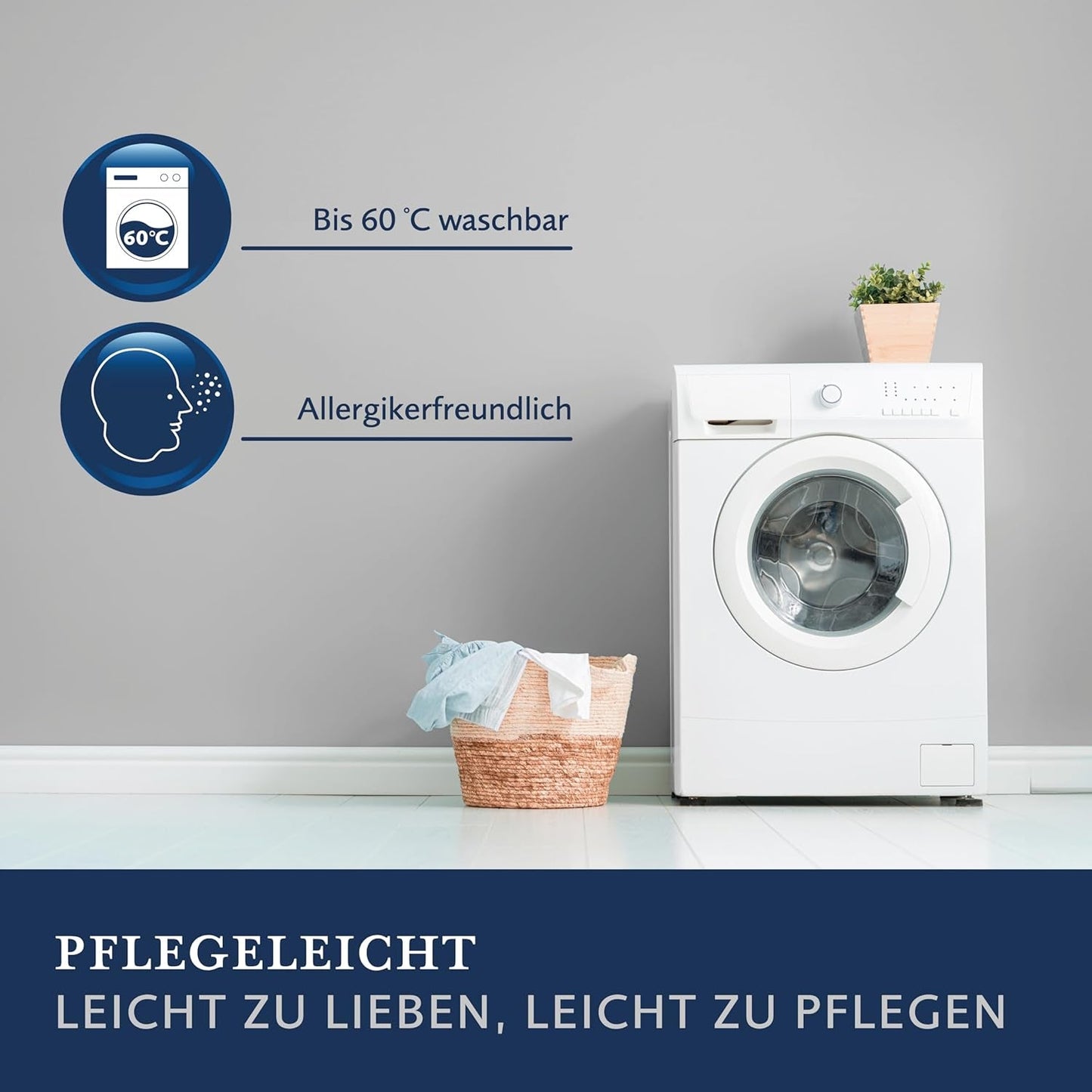 Billerbeck E21 King-Faserbettdecke – Feinfaserbettdecke mit Aloe Vera – 135 x 200 cm Ganzjahresdecke mit mittlerem Wärmeniveau, weiße Bettdecken und Steppdecken von Naty Shop