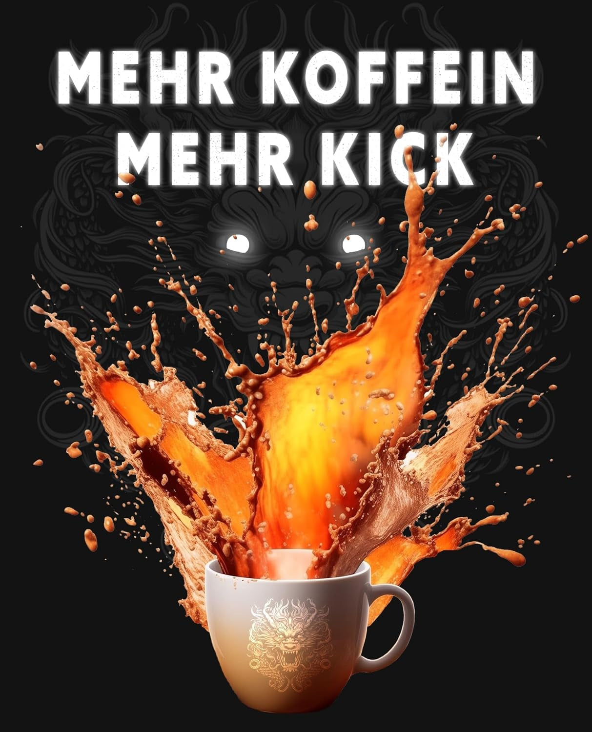 Black Dragon Espresso 100 % Robusta – Extra stark geröstete Kaffeebohnen – Sehr kräftiger und vollmundiger Kaffee mit hohem Koffeingehalt – Sehr starker Espresso