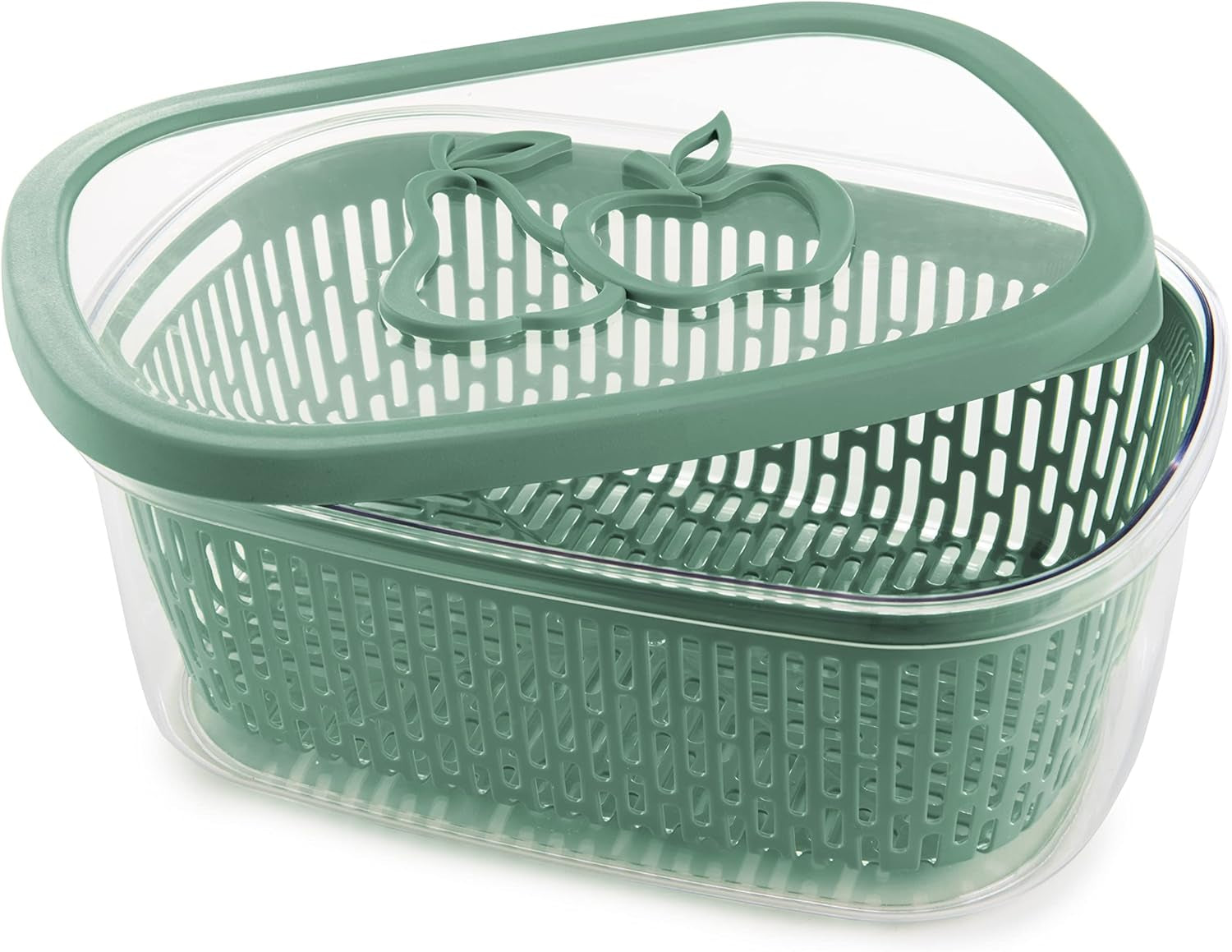 Säge zum Konservieren von Fruchtaroma, Kunststoff, grün, 4 LT – rechteckig. Frischhaltedosen Naty Shop Green 4 Lt – rechteckig