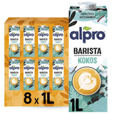 Alpro Barista Haferdrink – Zum Aufschäumen – Vegan und milchfrei – Von Natur aus laktosefrei – Reich an Ballaststoffen, Kalzium und Vitaminen – 8 x 1 L – Haltbar