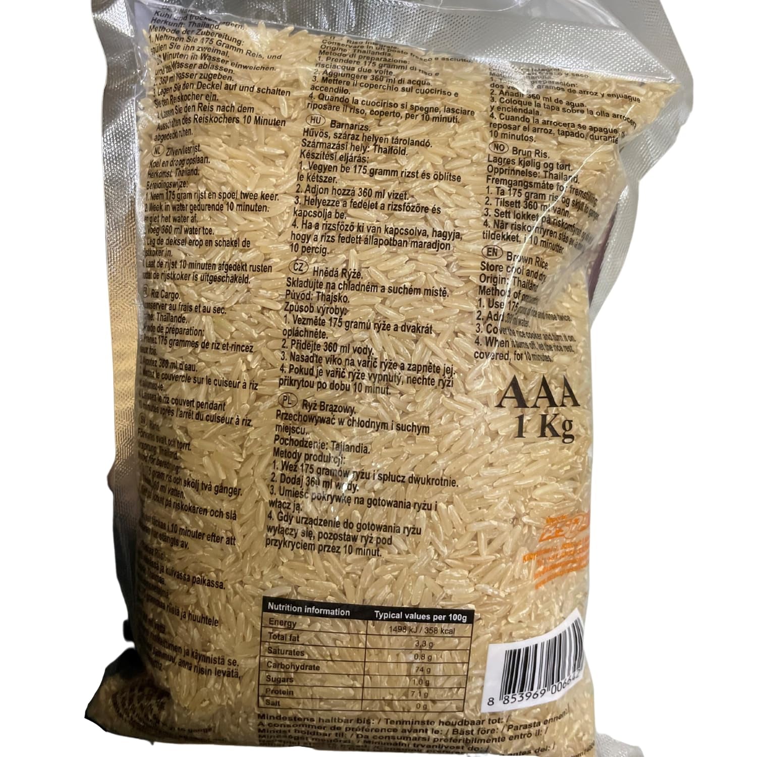 ROYAL THAI RICE – Duftender Langkorn-Naturreis – 1 x 1 kg