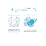 Chicco PhysioForma Comfort Schnuller 6-16 Monate, 1 Stück, Schnuller mit Silikonsauger, unterstützt die physiologische Atmung und fördert die korrekte orale Entwicklung, blau