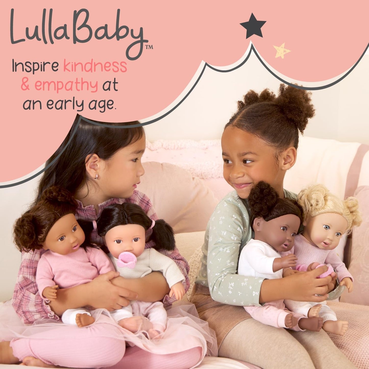 LullaBy – Puppenbadewanne – Badeset – Badespielzeug – Puppenzubehör – Realistisches Wasserspiel – Kinder ab 2 Jahren