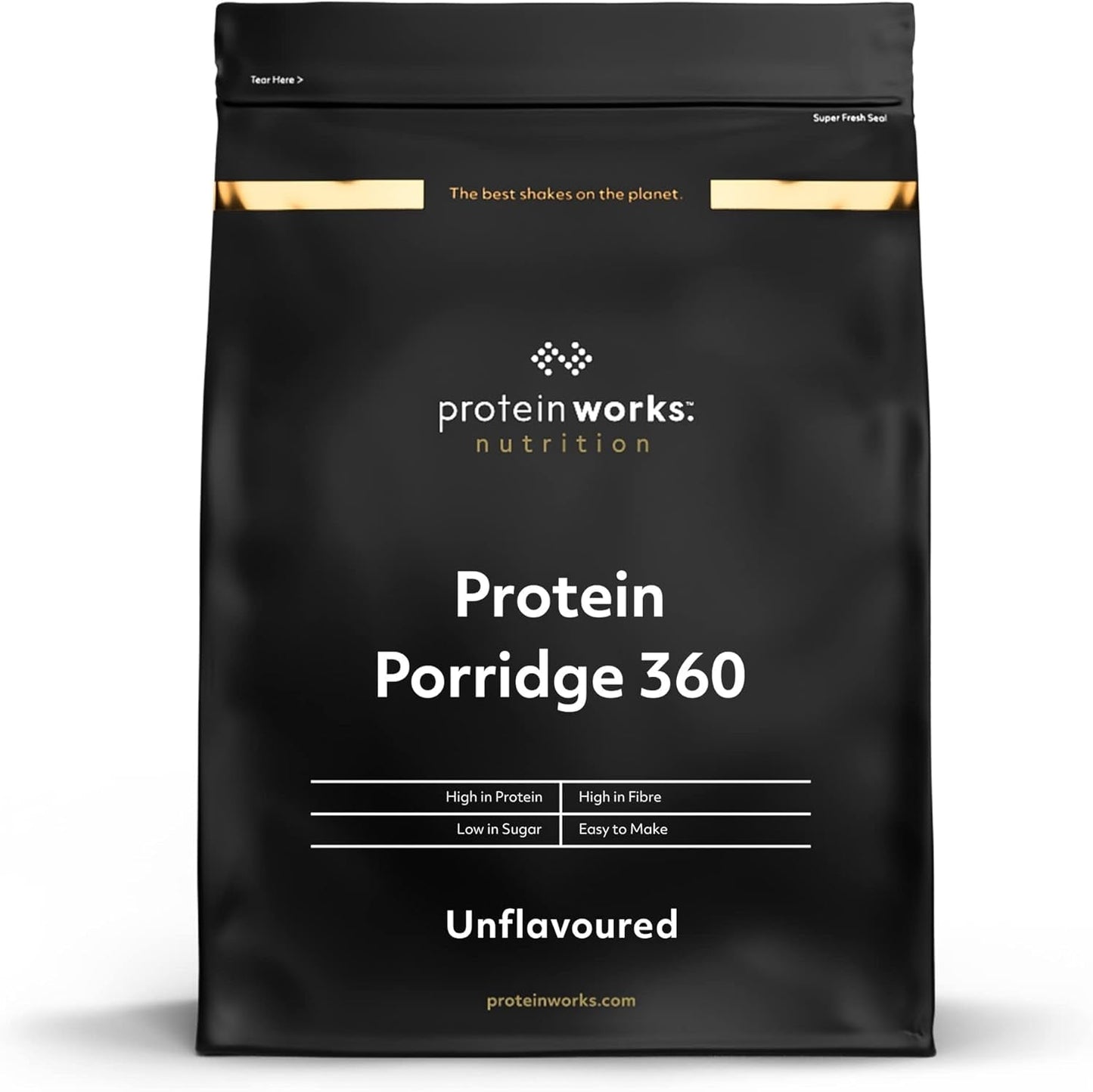 Protein Works – Protein Porridge 360 ​​| Mythos Zusätzliche Vitamine und Mineralien | Proteinreiches Frühstück | Kalorienarme Haferflocken | 13 Portionen | Natürlich | 1 kg Getreide Naty Shop Standardtitel