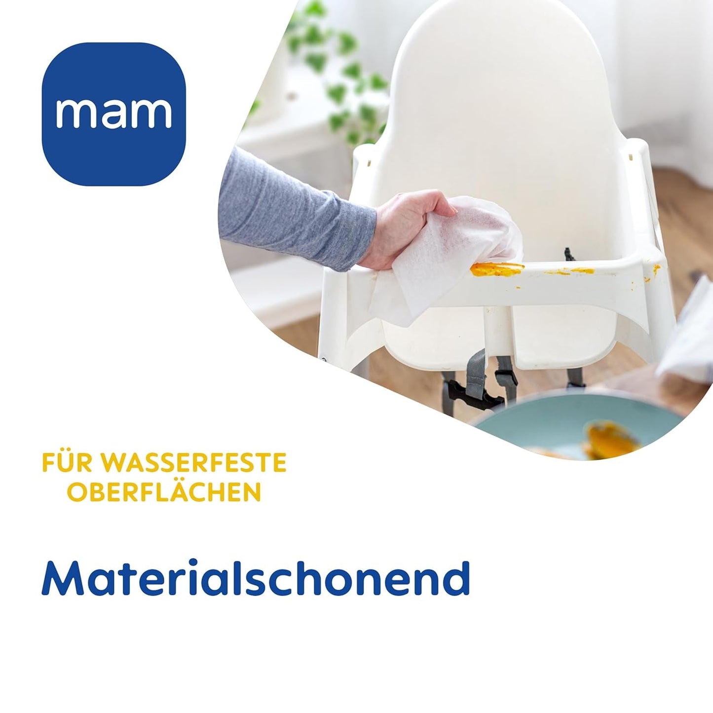 MAM Damenbinden 3er-Pack (3 x 24 Stück), Reinigungstücher für medizinische Geräte und Babyzubehör, antibakterielle und virenwirksame Damenbinden