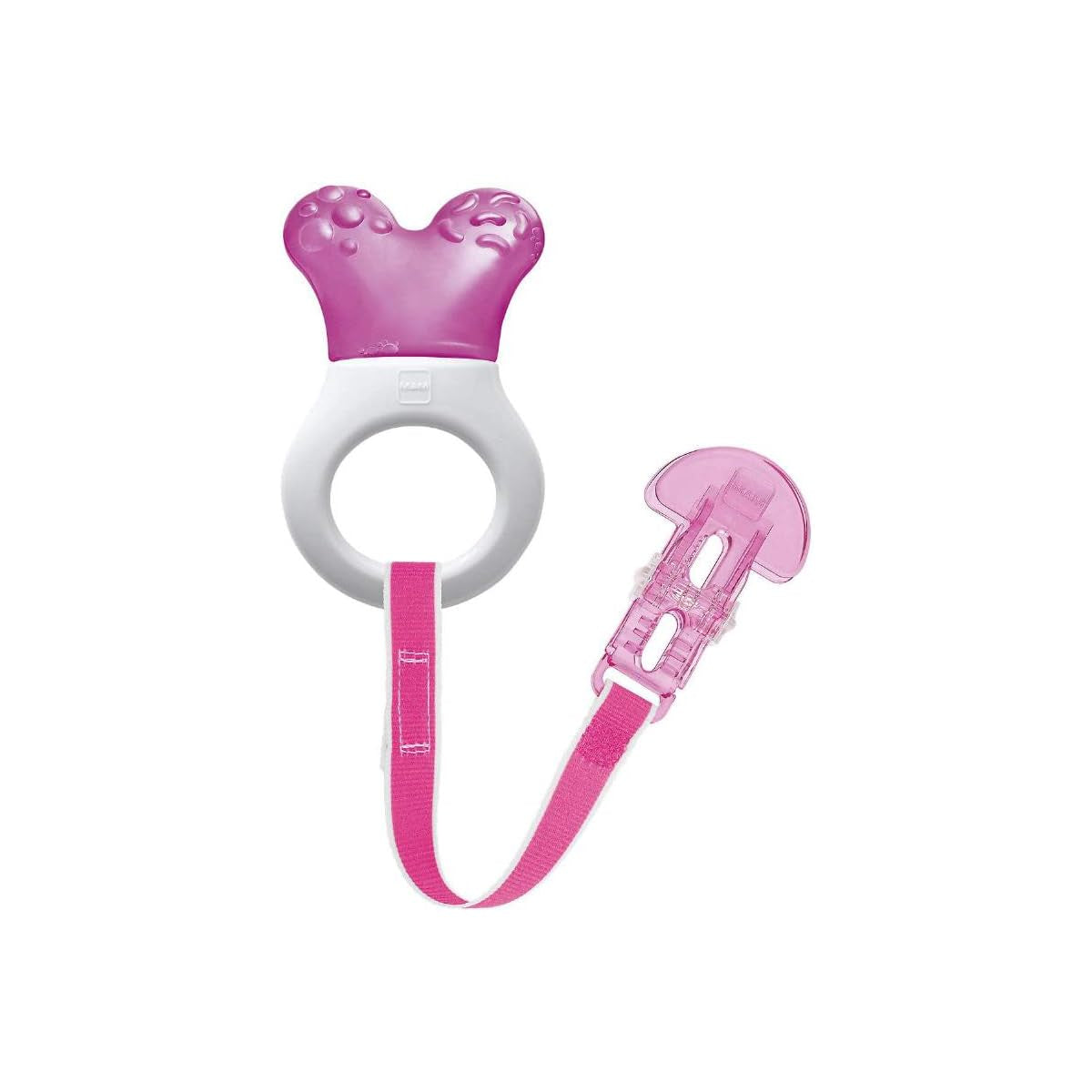 MAM Mini Cooler & Clip, Zahnstocher & Clip, Beißring, Pink