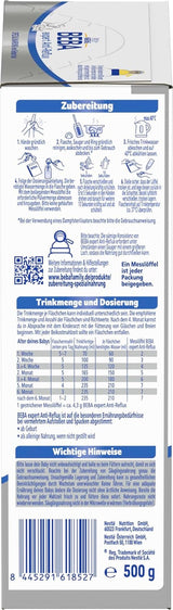 BEBA expert Anti-Reflux - AR Spezialnahrung ab der Geburt, gegen vermehrtes Aufstoßen und Erbrechen, Babynahrung, Babymilchpulver, 1 Packung (1 x 500g)