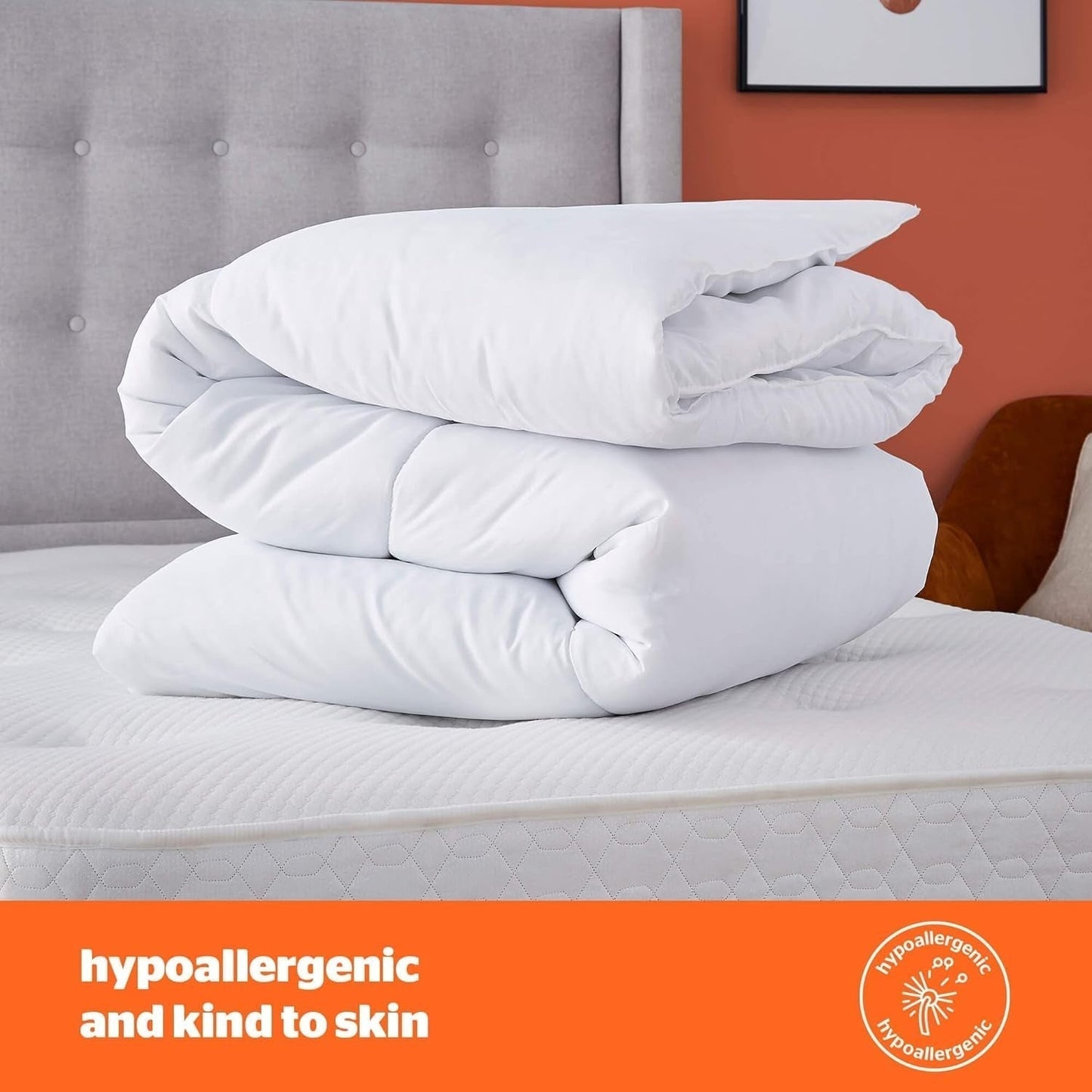 Silentnight so Snug 534222GE Bettdecke für Kingsize-Betten, 15 Tog, warm, kuschelig, dick, hypoallergen und maschinenwaschbar, weiß, Kingsize-Bettdecken und Steppdecken Naty Shop